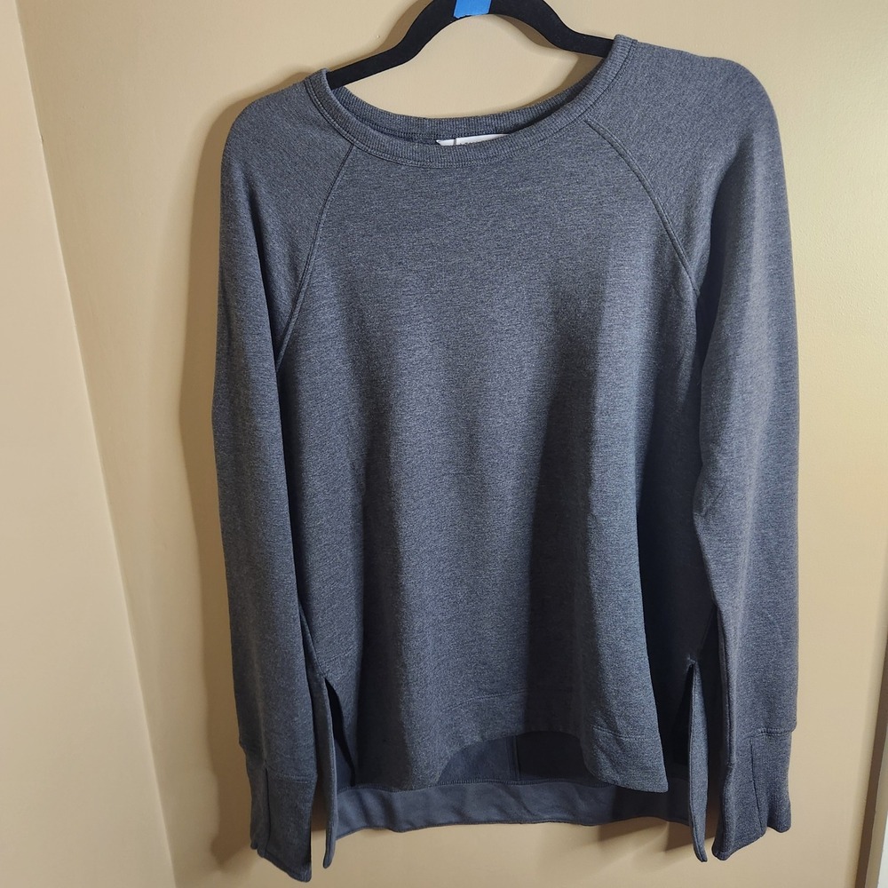 Athleta Coaster Luxe Recovery Sweatshirt Charcoal Gray Small S